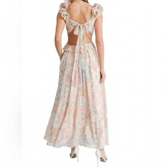 MARBLE | Carrie Ruffled Floral Dress | Size Small - Picture 2 of 7